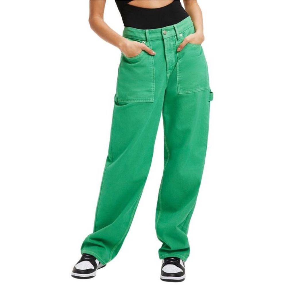 Women’s Good American Kelly Green Carpenter Jeans - Size 4